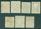 Brazil 1866 Dom Pedro  Abnc Printing  Scott  53-60 Used Vf Set W  Mute Postmarks