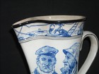 Blue   White  marine Jug  Buffalo Pottery Sea Captains Lighthouse Sailing Ships