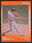 Cal Ripken Jr  Promo Card-1990 Star Blank Back-hall Of Fame baltimore Orioles Ss