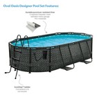 Funsicle 13  X 8  X 39 5  Oasis Designer Oval Swimming Pool  Dark Herringbone