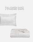 Hotel Collection Structure 3 Piece Full queen  Comforter Set Color White New