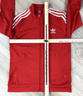 Adidas Classic Boys Red Tracksuit Top Jacket Youth L Vtg Y2k Trefoil Logo Bloke