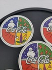 Lot Of 4  2000 Coca-cola Plastic Coasters 4  Seasons Made In Usa Vintage 
