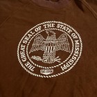 Vintage Big John Youth Sweatshirt M Missouri State Brown Japanese Denim Brand