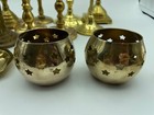 Lot Of 15 Brass Candlestick Holders Mixed   Pairs Vtg Modern 2 25 -8 25  Wedding