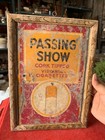 1930 s Vintage Passing Show Cigarettes Advertisement Litho Tin Sign Framed 10 