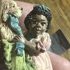 Black Americana 2    Figurine - Puppy In Rocking Chair Vtg