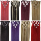 Clip In Hair Extensions Real Human Hair 7 Pieces Set Clip-on Remy Hair Balayage