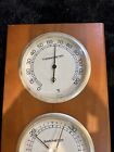 Vintage Sunbeam Barometer Thermometer Humidity Weather Center Solid Wood