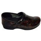 Dansko Professional Womens Clogs Slip On Shoes Multi Mosaic Patent Leather