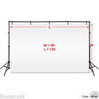 9 x13  White Photography Backdrop Photo Stand Muslin Background Support Kit