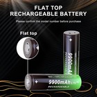18650 Rechargeable Battery 9900mah 3 7volt Flat Top 4 Pack Lithium Battery Fo   