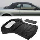 Convertible Soft Top W plastic Window Black Fit For 1996-2006 Chrysler Sebring