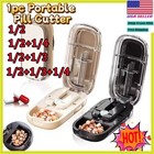 Portable Pills Cutter Dustproof Adjustable Tablet Splitter Daily Pill Storage Us