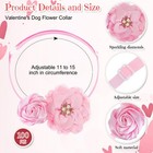 100 Pcs Pink Dog Collar Flowers Bows Dog Grooming Collar Bulk Adjustable Pet    