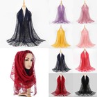 Ladies Female Lace Flower Scarves Hijab Long Shawl Headscarf Head Wraps Muslim
