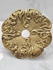 Vintage Antique Victorian Brass Rosette Escutcheon For Door Handle Regal Design