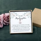 Okeych To My Stepdaughter Necklace  Bonus Daughter To My Stepdaughter 3 0 N