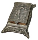 Vtg Knossos Prince Greece Metal Notepad Holder Fresco Minoan Bull Greek Decor