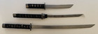 Vintage Black And Gold Katana Swords  set Of 3 