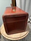 Vintage Samsonite 13  Oxblood Red Faux Leather Overnight Cosmetic 4912 Case Bag