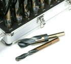 33 Pcs Large Size Drill Bit Set Industrial Steel Black And Gold Silver   Deming