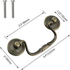 6 Pcs Antique Bail Handle Drop Pulls Vintage Bronze Drop Bail Drawer Cabinet