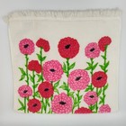 Lot Of 5 Vtg Cannon All Cotton Hand Towel Bright Floral Zinnia Fringe 15x24  Usa