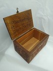 Vintage Cedar Lined  Carved Box