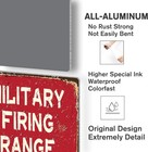 Metal Tin Sign Army Military Firing Range Vintage Military Decor 8x12