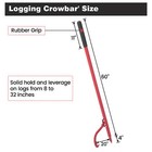 60  Log Peavey Steel Cant Hook With Adjustable Hook Logging Tool Log Roller Red