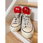 Converse Chuck 70 High Top Parchment Red Tongue Mens 10