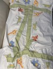 Discontinued Pottery Barn 100  Cotton Baby Crib Skirt  Animals Bright Colorful