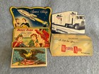 Lot5 Mid-century Sewing Needle Book Army   Navy Happy Home Space Ship Japan  Etc