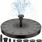 Solar Fountain Pump Bird Bath Outdoor Water Feature Garden Pool With 4 Nozzle