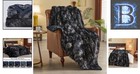 Ultra-soft Sherpa   Faux Fur Throw Blanket - Luxurious 40 x50  Tie-dye Design