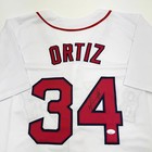 Autographed signed David Ortiz Boston White Baseball Jersey Jsa Coa