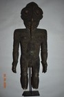 Papua New Guinea Spirit Figure  Scarification  On Stand  Conus Eyes 21  1900s