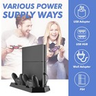 Cooling Fan For Ps4 Stand Vertical Dual Controller Charger Charging Station Dock