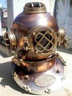 Antique Vintage Divers Helmet 18in Diving Marine Us Navy Mark V Deep Sea Replica