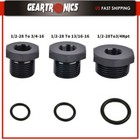 Black 1 2-28 To 3 4-16  13 16-16  3 4 Npt Thread Oil Filter Adapters Set