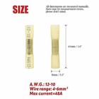 5 100pcs Wire Butt Crimp Connector Heat Shrink Yellow 12-10 Gauge Terminal Radio