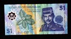   Usa      Brunei Banknote     New   Unc    1 Dollars   