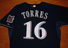 Milwaukee Brewers Salomon Torres 2008 Game Used Worn Jersey  pittsburgh Pirates 