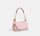 Coach Teri Shoulder Bag In Signature Canvas gold powder Pink New Fast Shipping