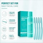 Peach Fuzz Identifier Spray Kit With 4 Precision Razors For Women s Face Care