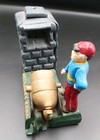 Vintage Cast Iron  artillery Bank  Mechanical Coin Bank