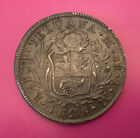 Peru 1828 Jm-lima 8 Reales Large Standing Amazonian Liberty Nice Toned Au 