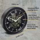 15 Inch Real Moving Gear Wall Clock  Vintage Industrial Steampunk Metal Wall    