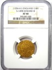 1356-61 Gold England Britain Edward Iii Gold 1 4 Noble 1 4n Coin - Ngc Xf40  ef 